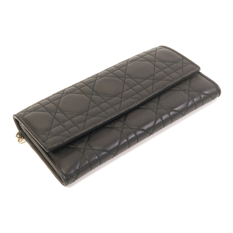 Dior 羊皮皮革Long Wallet銀扣長錢包-2