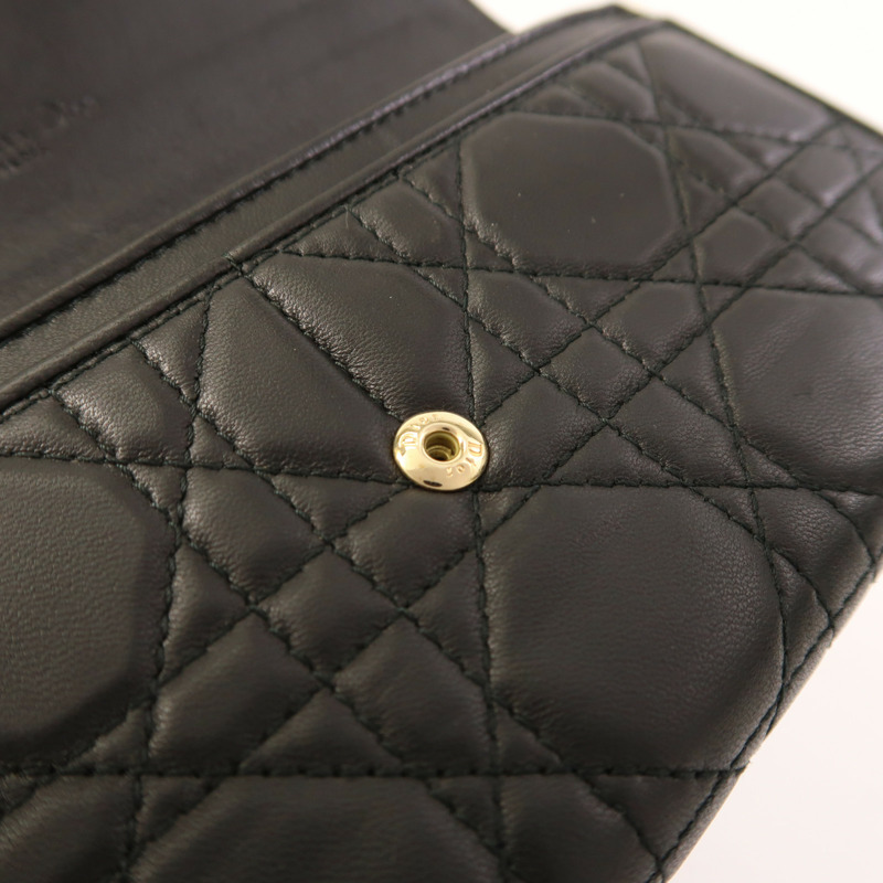 Dior 羊皮皮革Long Wallet銀扣長錢包-6