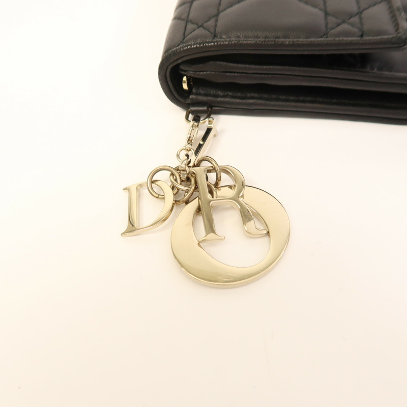 Dior 羊皮皮革Long Wallet銀扣長錢包-10