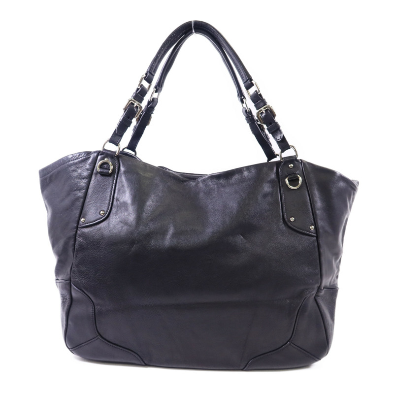 PRADA 牛皮皮革Shoulder Bag銀扣肩背袋-1
