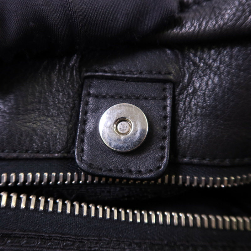 PRADA 牛皮皮革Shoulder Bag銀扣肩背袋-8