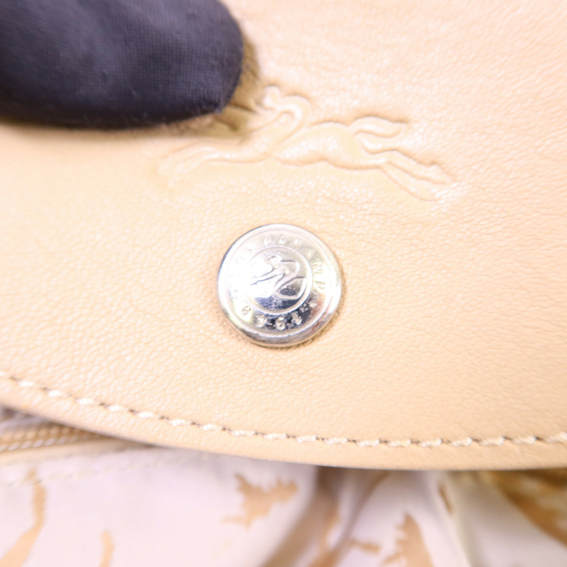 Longchamp 羊皮皮革Shoulder Bag銀扣肩背袋-8