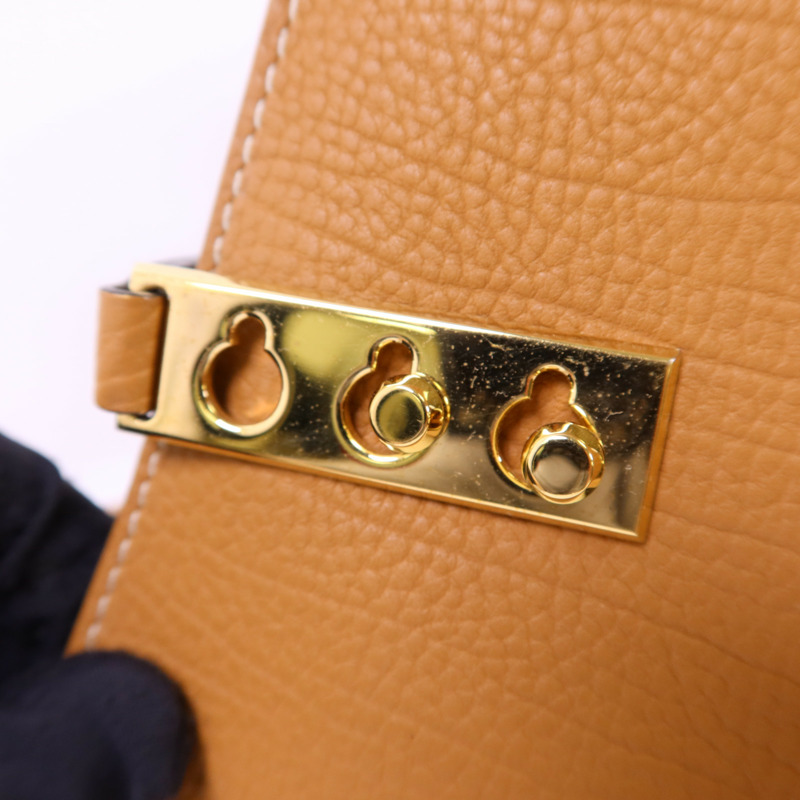 Delvaux 牛皮皮革Tempete PM金扣手挽肩背兩用袋-8