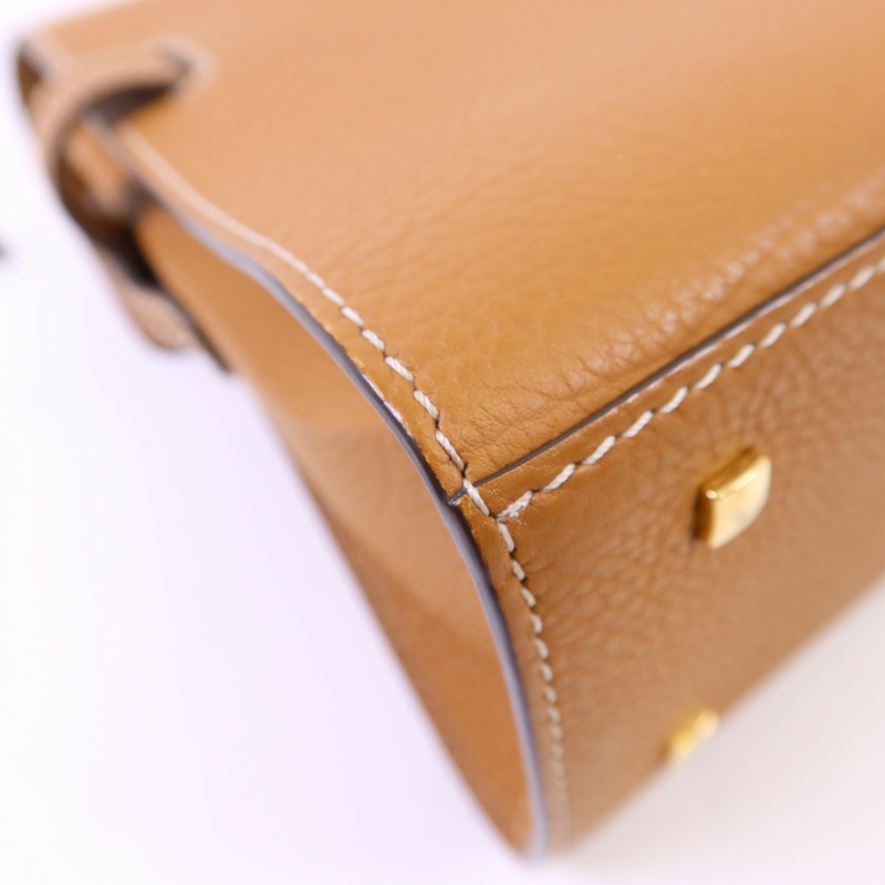 Delvaux 牛皮皮革Tempete PM金扣手挽肩背兩用袋-15