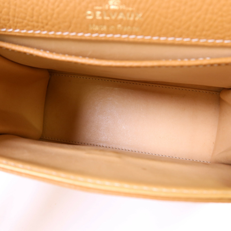 Delvaux 牛皮皮革Tempete PM金扣手挽肩背兩用袋-18