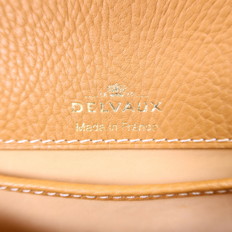 Delvaux 牛皮皮革Tempete PM金扣手挽肩背兩用袋-19
