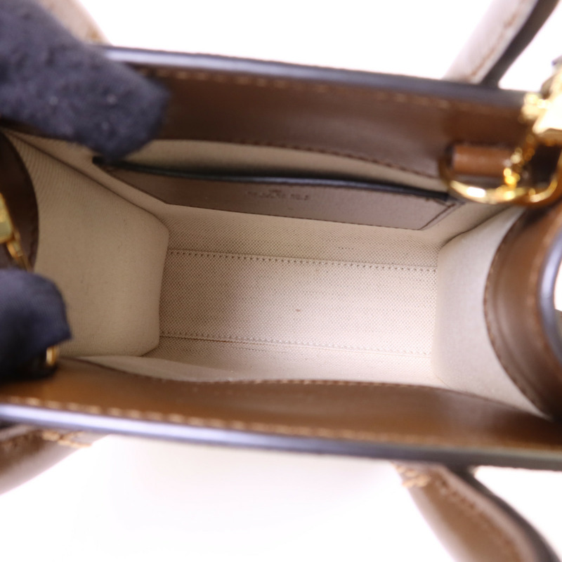 GUCCI 塗層帆布Interlocking G Mini Tote Bag金扣手挽肩背兩用袋-5