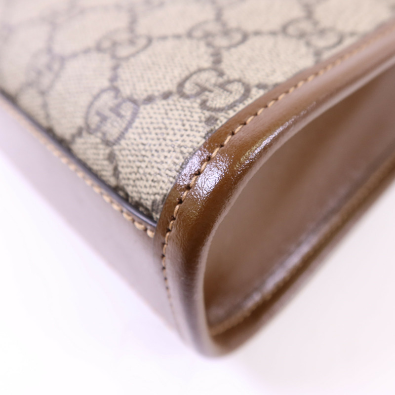 GUCCI 塗層帆布Interlocking G Mini Tote Bag金扣手挽肩背兩用袋-14