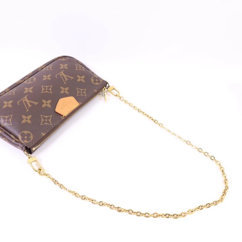 LOUIS VUITTON Monogram Multi Pochette Accessoires金扣肩背袋-9