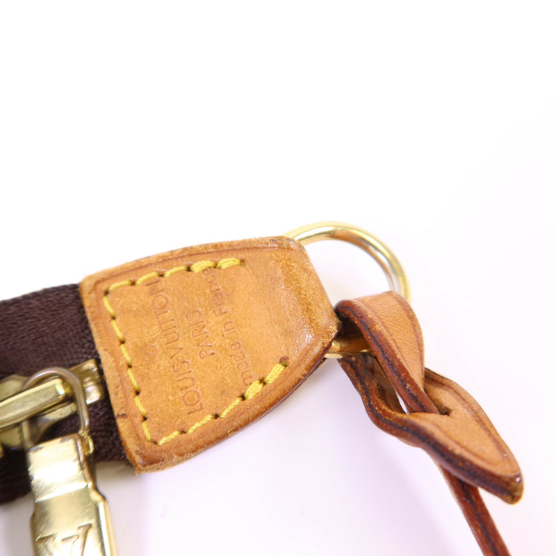 LOUIS VUITTON Monogram Pochette Accessoires金扣手挽袋棕色-18