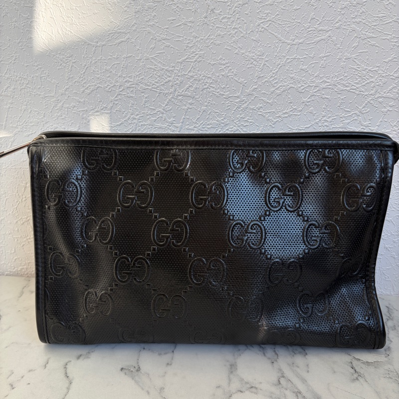 Gucci 黑色壓紋手拿包💙-3