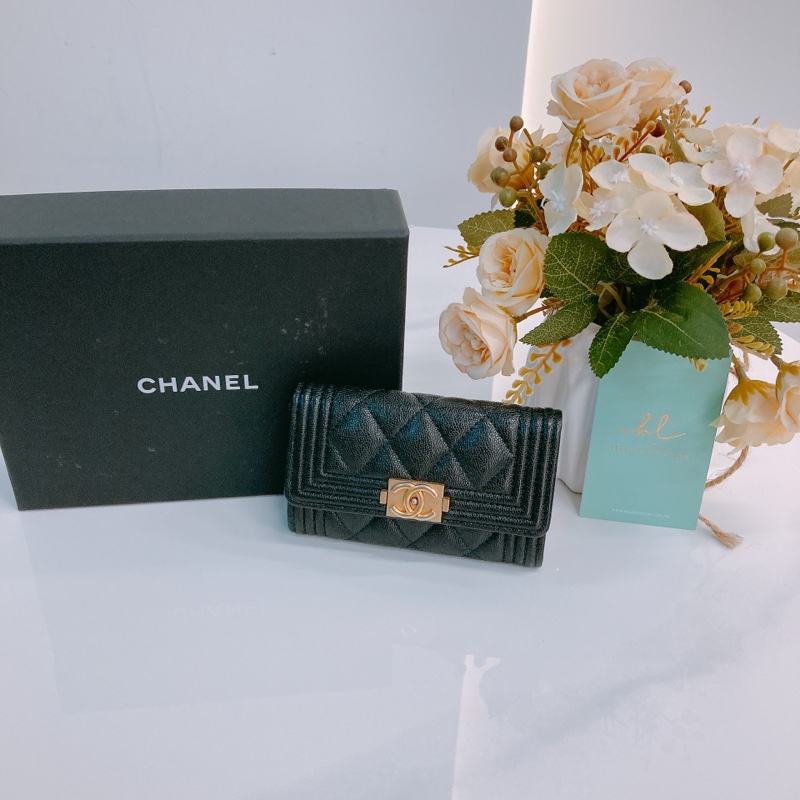 MS0473 CHANEL 香奈兒Boy系列翻蓋式卡包BOY CARD HOLDER CAVIAR-10