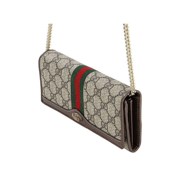 GUCCI 24SS 女士 GG Supreme 鏈條斜背包-5