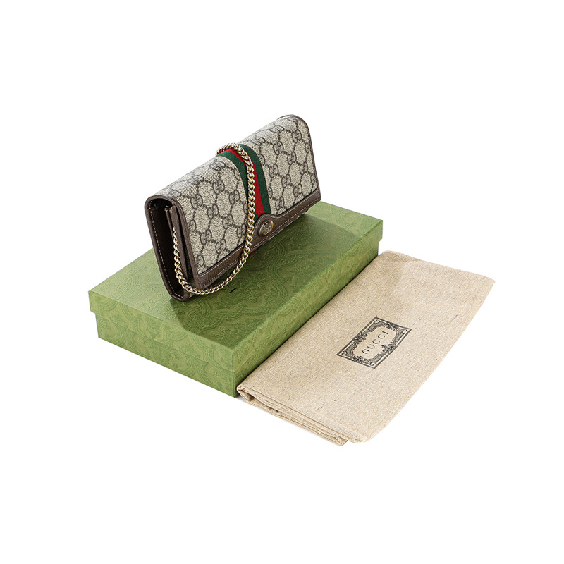 GUCCI 24SS 女士 GG Supreme 鏈條斜背包-16