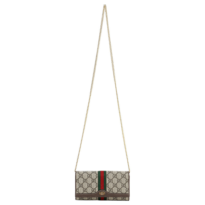 GUCCI 24SS 女士 GG Supreme 鏈條斜背包-7
