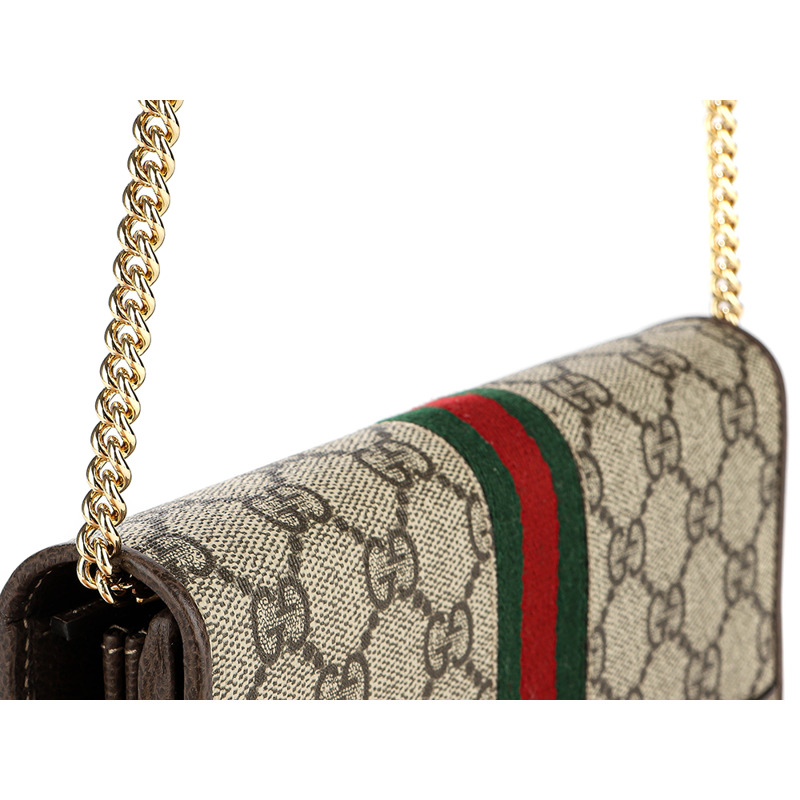 GUCCI 24SS 女士 GG Supreme 鏈條斜背包-10