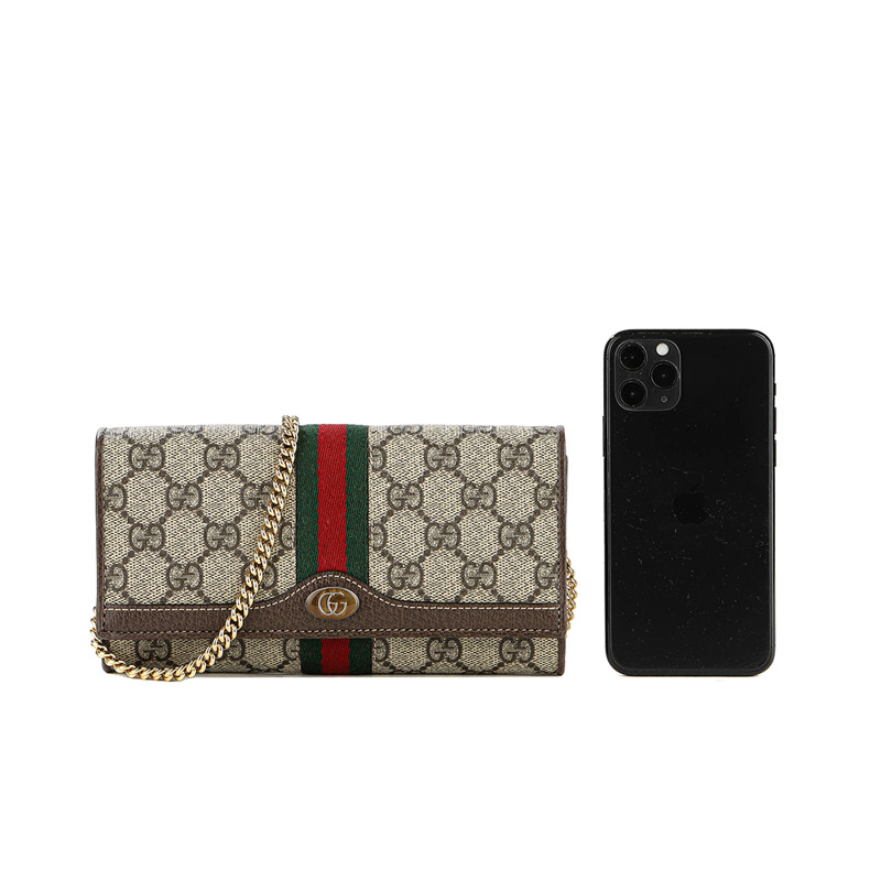 GUCCI 24SS 女士 GG Supreme 鏈條斜背包-17