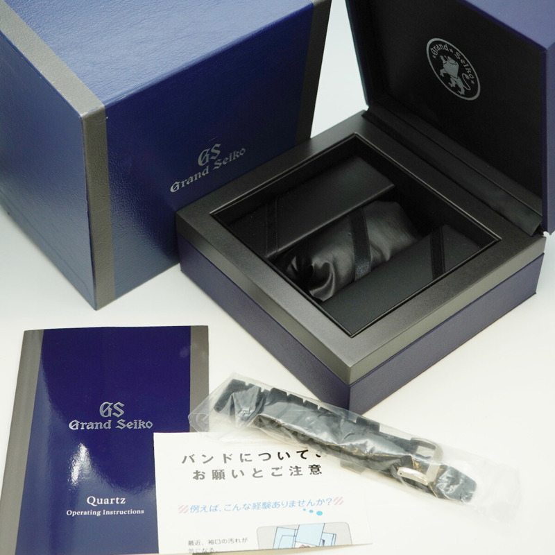 精工 Grand 9F61-0AM0 SBGX339 黑色錶盤男士腕錶-1