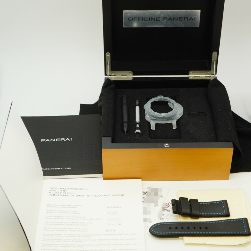 沛納海潛水錶 PAM01305 黑色錶盤男士腕錶-1