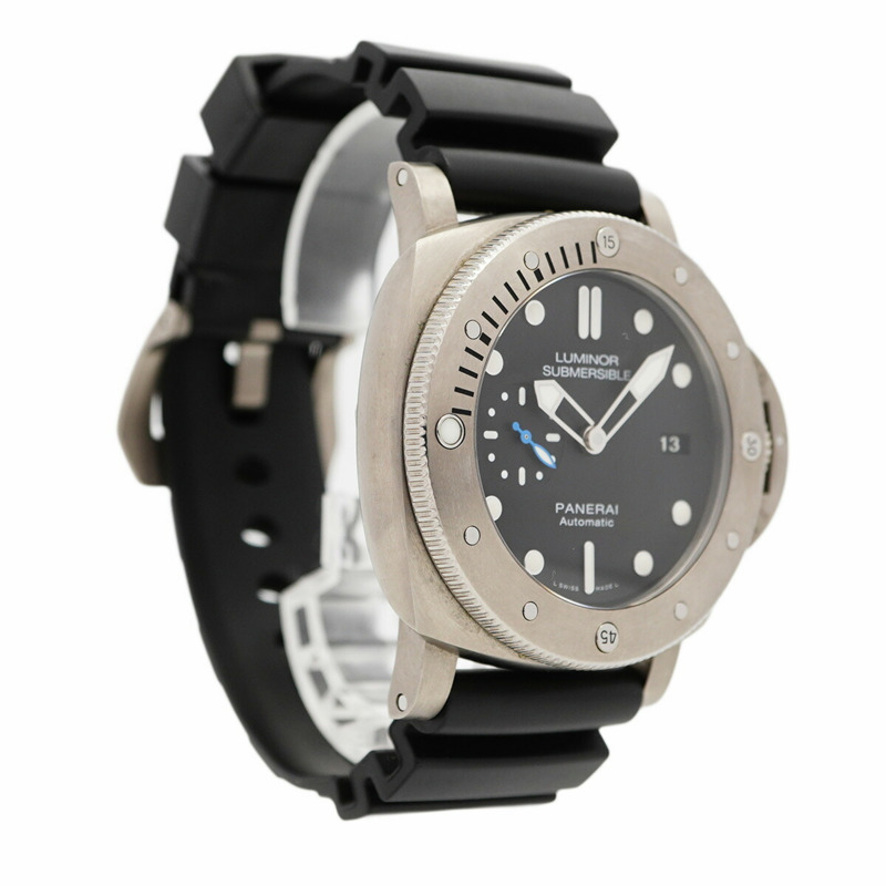 沛納海潛水錶 PAM01305 黑色錶盤男士腕錶-3