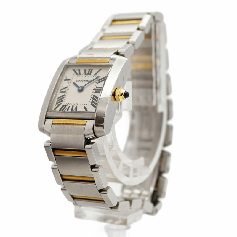 卡地亞 Tank Française SM 雙色腕錶 W51007Q4 象牙色錶盤 女士款-2