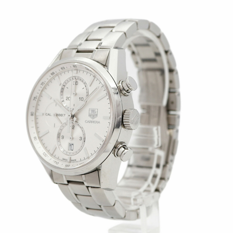 TAG Heuer 豪雅卡萊拉系列 CAR2111 銀色錶盤男士腕錶-2