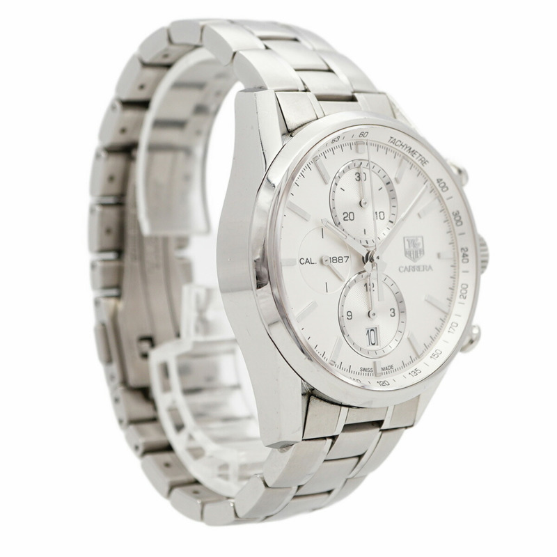 TAG Heuer 豪雅卡萊拉系列 CAR2111 銀色錶盤男士腕錶-3