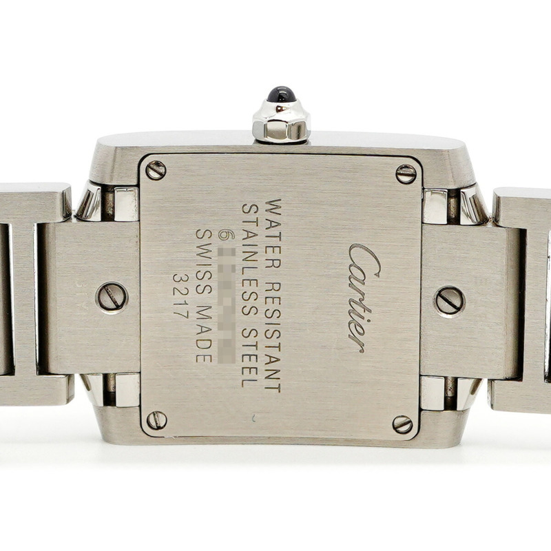 卡地亞 Tank Française SM WE110006 銀色錶盤小姐腕錶-5