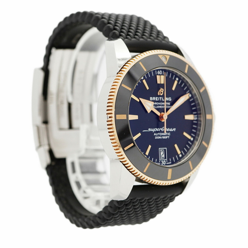 百年靈超級海洋文化系列 UB2010 黑色錶盤男士腕錶-3