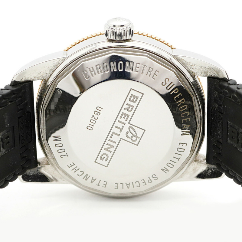 百年靈超級海洋文化系列 UB2010 黑色錶盤男士腕錶-5