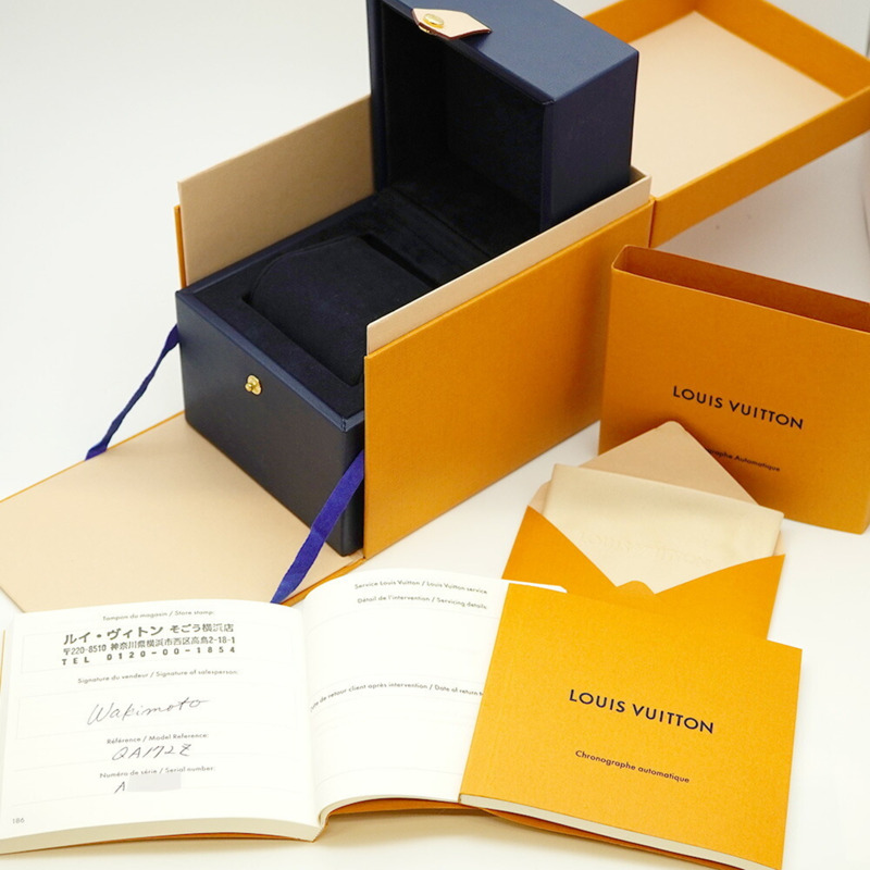 Louis Vuitton Tambour QA172 橘色錶盤男士手錶-1