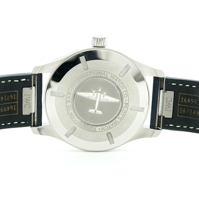 IWC 沙夫豪森飛行員 IW328203 男款藍色錶盤手錶-5