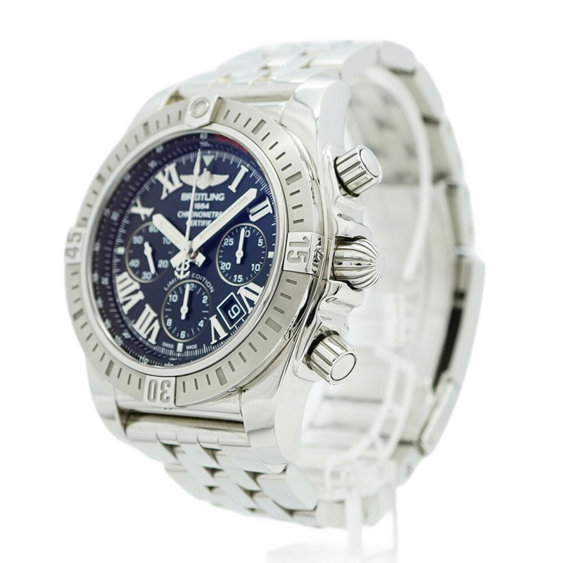 百年靈 Chronomat JSP 羅馬數位時標限量版 AB01153A 黑色錶盤男士腕錶-2