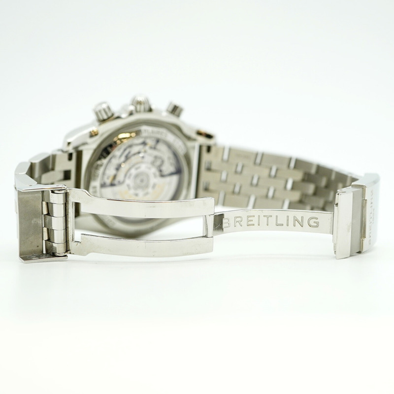 百年靈 Chronomat JSP 羅馬數位時標限量版 AB01153A 黑色錶盤男士腕錶-4