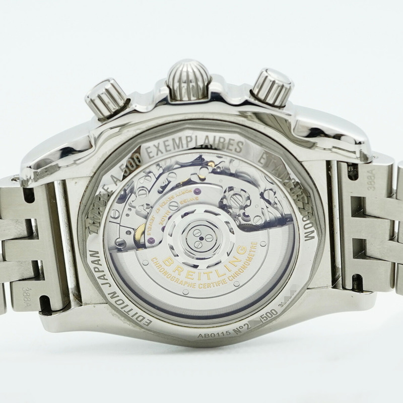 百年靈 Chronomat JSP 羅馬數位時標限量版 AB01153A 黑色錶盤男士腕錶-5