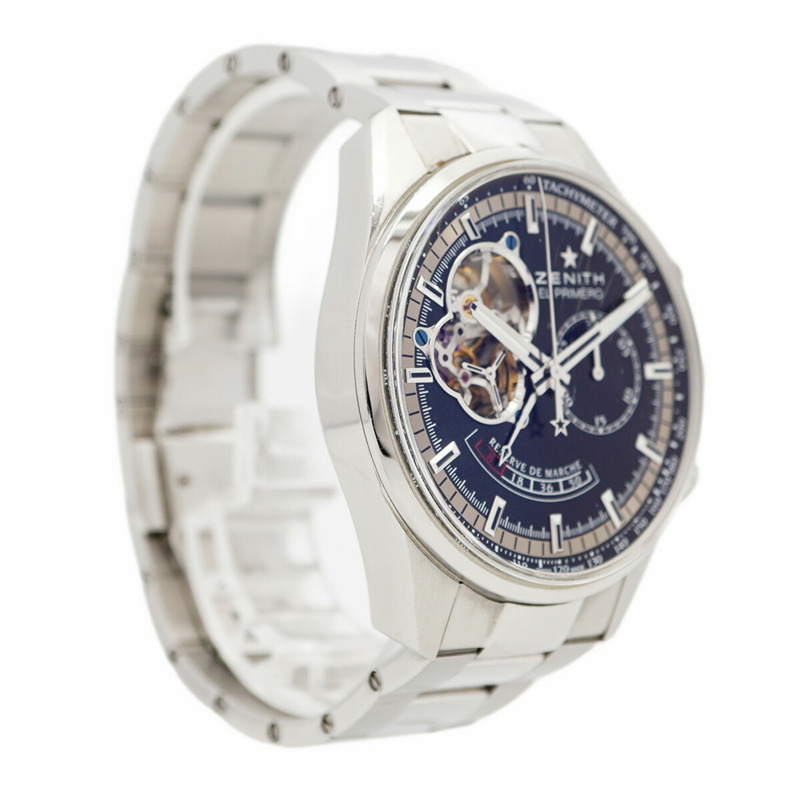 真力時 Chronomaster El Primero 03.2080.4021 21.M2040 黑色錶盤男士腕錶-3