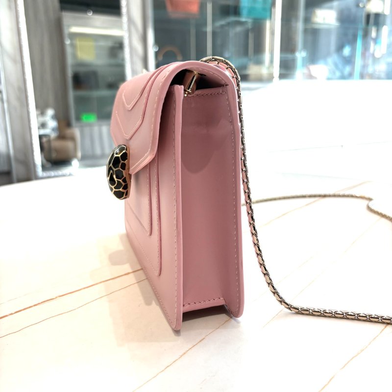 BVLGARI Serpenti Forever 蛇頭包 火烈鳥石英粉色小牛皮-2