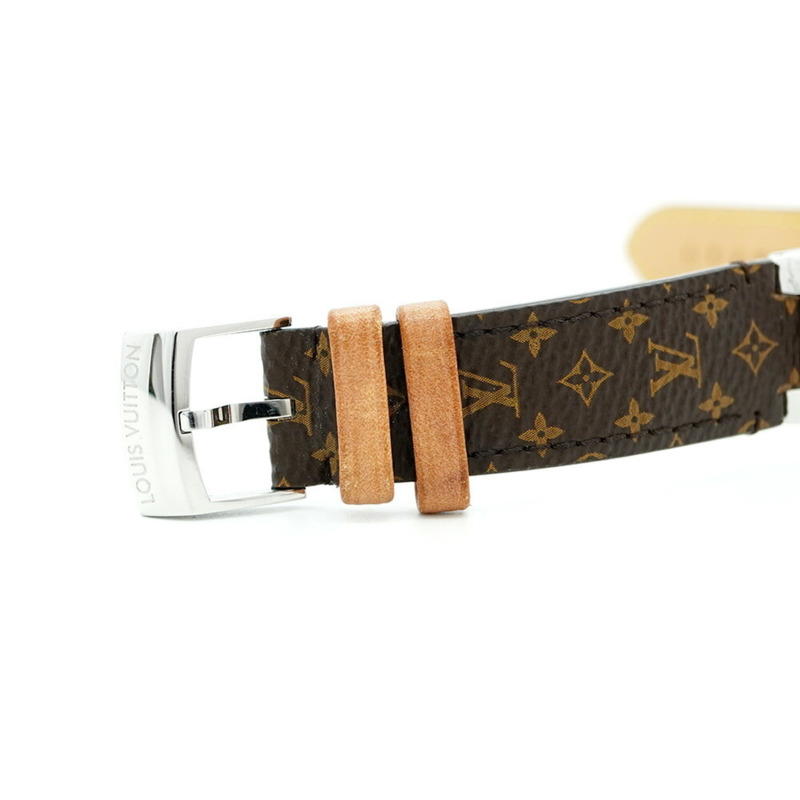 路易威登 Tambour Q13MJ 銀色錶盤小姐腕錶-4