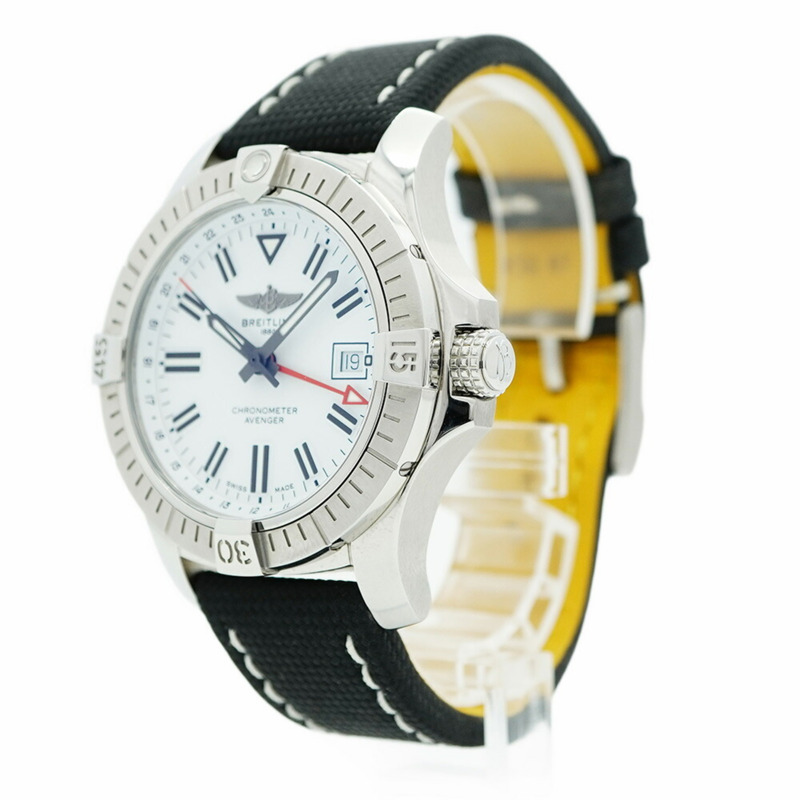 百年靈復仇者A32397白色錶盤男士腕錶-2