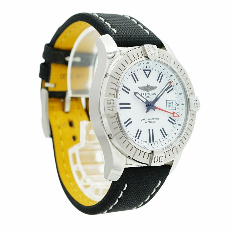 百年靈復仇者A32397白色錶盤男士腕錶-3