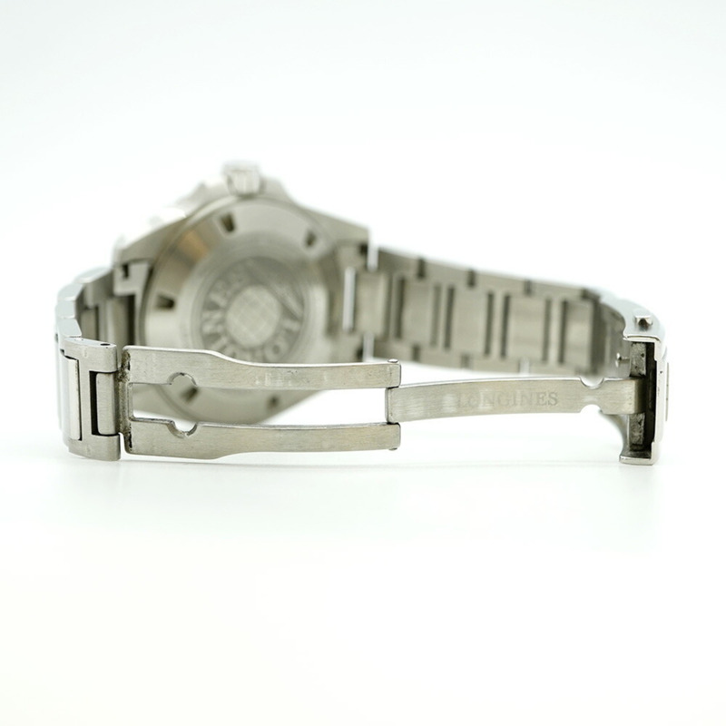 浪琴錶 HydroConquest GMT L3.790.4 綠色錶盤男士腕錶-4