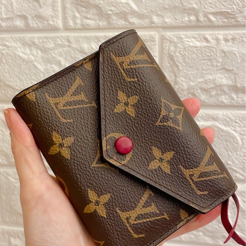 全新閒置✨ LV Victorine系列經典Monogram老花三折短夾零錢袋短夾豆豆款-5