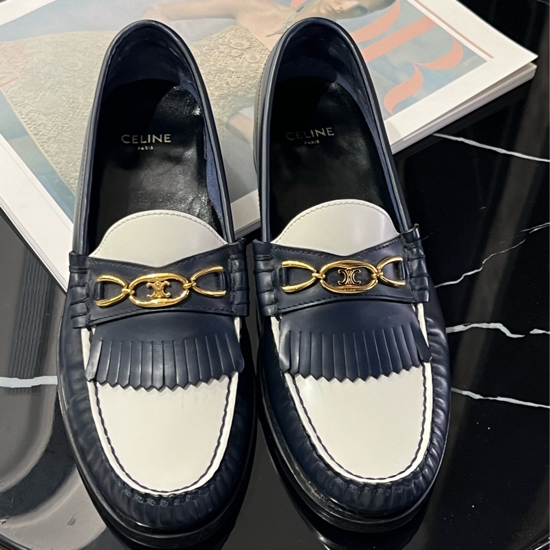 Celine 凱旋門樂福鞋 深藍色-0