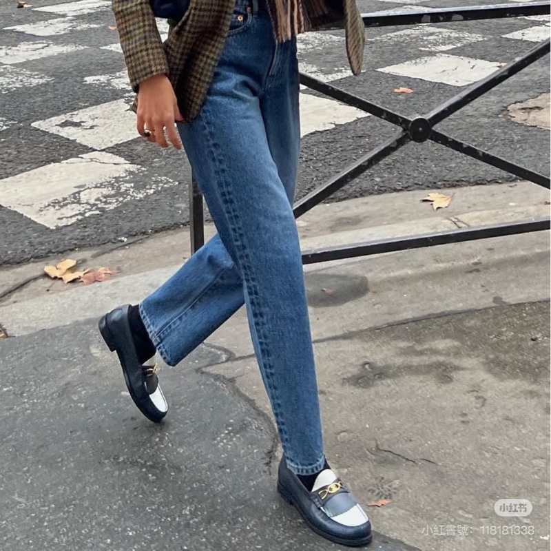 Celine 凱旋門樂福鞋 深藍色-17