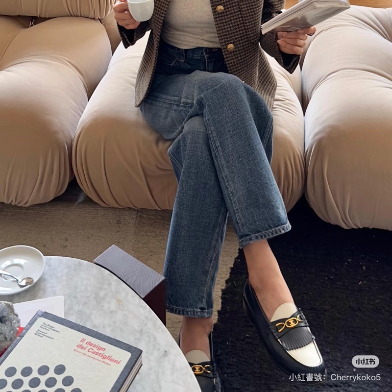 Celine 凱旋門樂福鞋 深藍色-20