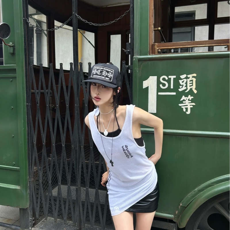 Chrome hearts 白色背心🤍🤍🤍 可當洋裝-8