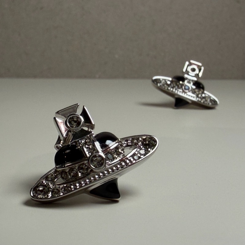 Vivienne Westwood 🪐New Diamante Heart 愛心耳環-2