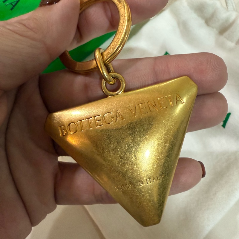 Bottega Veneta BV經典三角 厚實 鑰匙圈-4