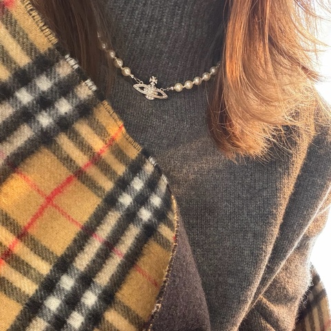 Vivienne Westwood🪐Mini Bas Relief 經典 珍珠項鍊 吊墜 耳環