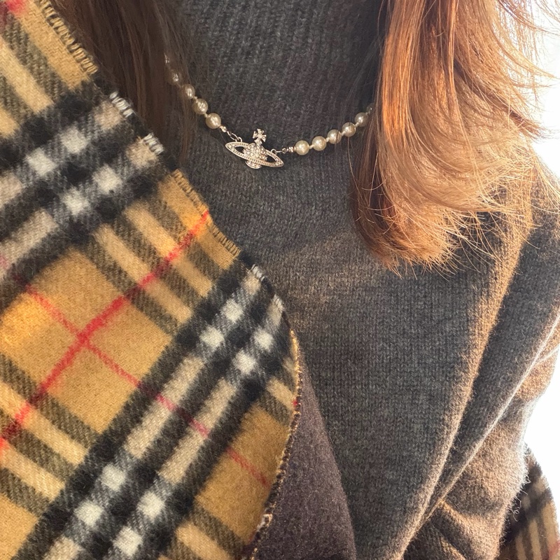 Vivienne Westwood🪐Mini Bas Relief 經典 珍珠項鍊 吊墜 耳環-0